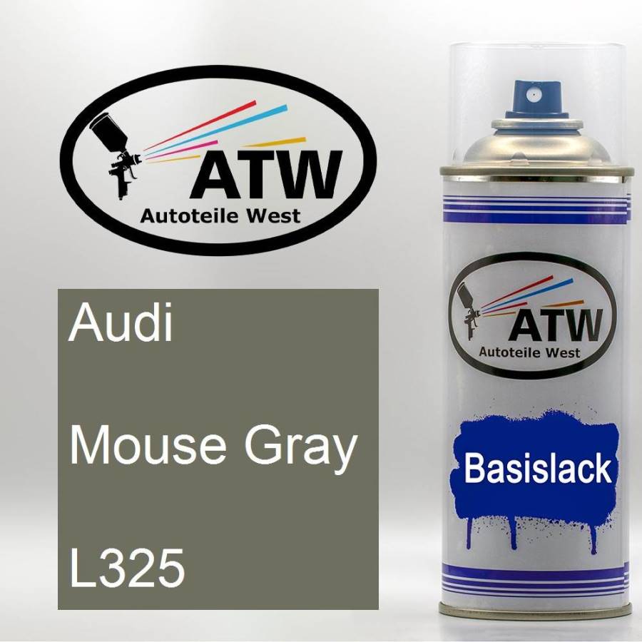 Audi, Mouse Gray, L325: 400ml Sprühdose, von ATW Autoteile West.